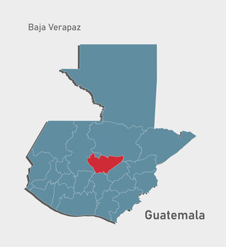 Vector map of Guatemala - Baja Verapaz Department