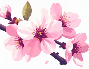 Fototapeta premium イラスト 花 アップ