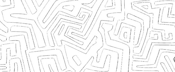 Obraz premium Vector Abstract Organic Line Pattern on White Background