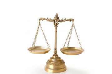 Gold brass balance scale chandelier bronze lamp.