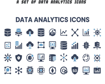 A set of data analytics icon