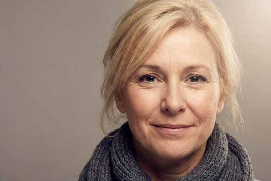 Friendly mature woman portrait