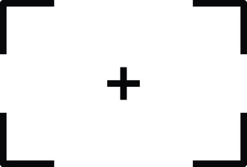 Obraz premium Lens Focus Vector Icon with Targeting Frame Design