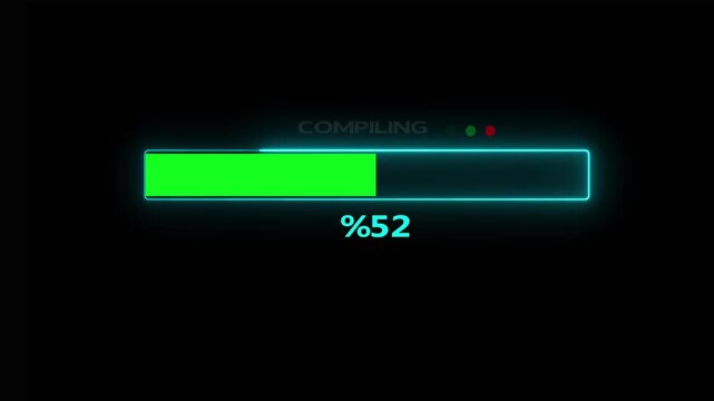 Compiling progress bar interface motion