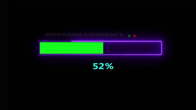 Loading screen animation with progress bar