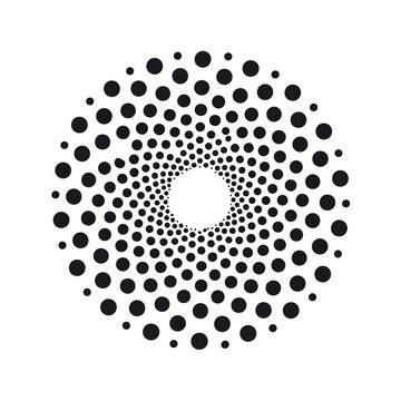 circular halftone dot pattern abstract radial gradient background