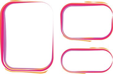 pink colorful decorative circular frames banners