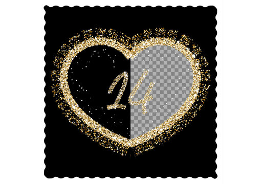 Glitter Number 14 for Valentine&rsquo;s Day