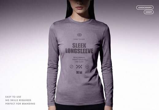 Women's Sleek Longsleeve Mockup