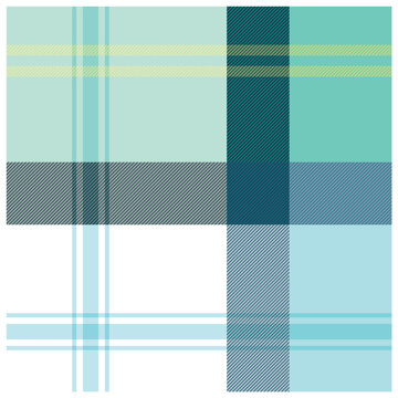 Mint Green Madras Check Seamless Vector Pattern /爽やかなミントグリーンのマドラスチェック柄ベクター素材 春夏向けカジュアルデザイン