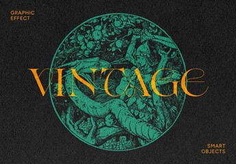 Vintage Overprint Effect Mockup