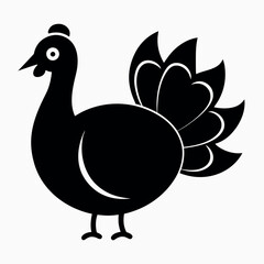 Fototapeta premium Simple turkey isolated silhouette vector 