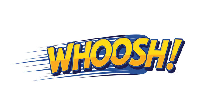 Comic book whoosh effect, motion comic speech bubble