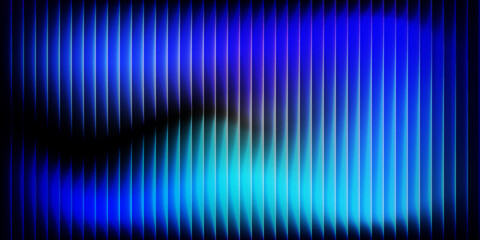 Vibrant Reeded Line Glass Background with Blue Gradient and Dark Accents for Modern Design