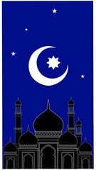 Eid Mubarak islamic design greeting card and banner background


