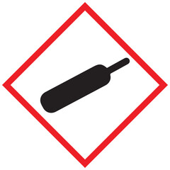 COMPRESSED GAS GHS PICTOGRAM HAZARD WARNING SIGN Victor element