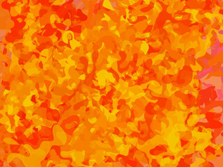 鮮やかなオレンジと黄色が混ざり合う抽象テクスチャ背景 有機的カモフラージュ風マーブル模様のデザイン 非透過ベクター素材/Vibrant Orange and Yellow Abstract Texture Background Organic Camouflage Style Marble Pattern Non Transparent Vector Design  © 如月愛歌/Aika Kisaragi