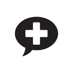 Obraz premium Medical Speech Bubble Plus Icon