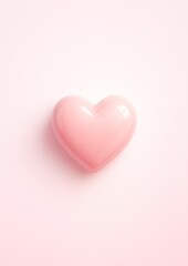 Glossy pink heart design