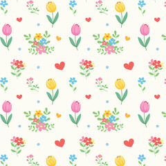 seamless pattern with flowers
