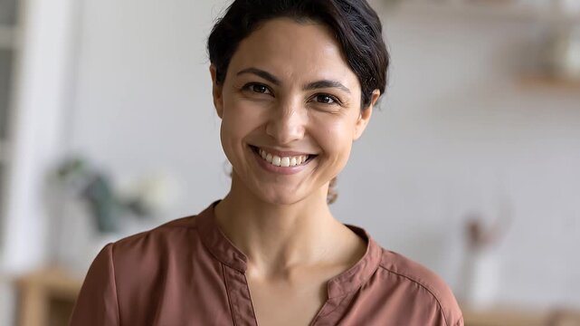 室内で親指を立てて微笑む女性が安心感と前向きさを伝える
