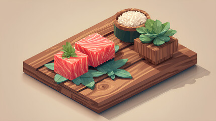 simple image of fresh meat