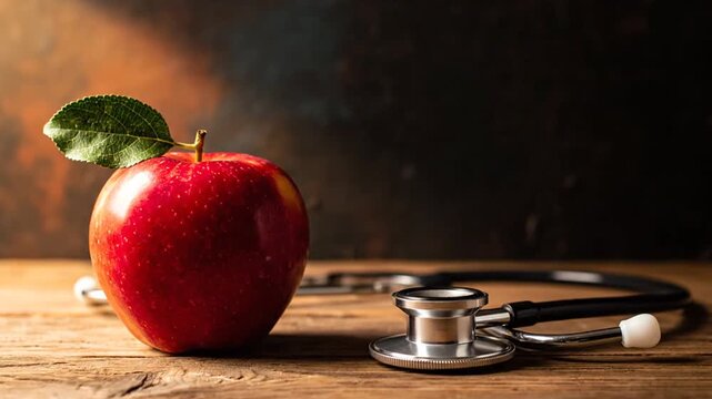 Apple and Stethoscope.