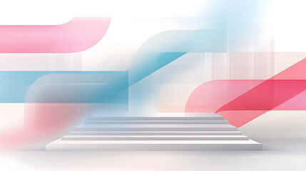 Fototapeta premium Abstract Composition with Light Colors and Geometric Shapes for Creativity and Innovation Background