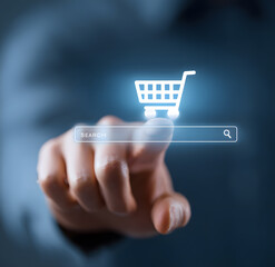 Finger click search shopping interface