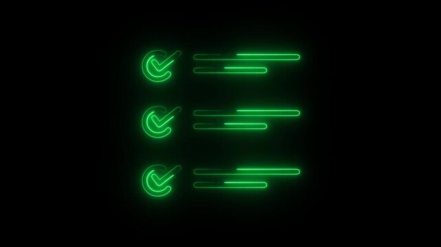 User checklist icon. Completed tasks, requirements list, or account confirmation concept animation.