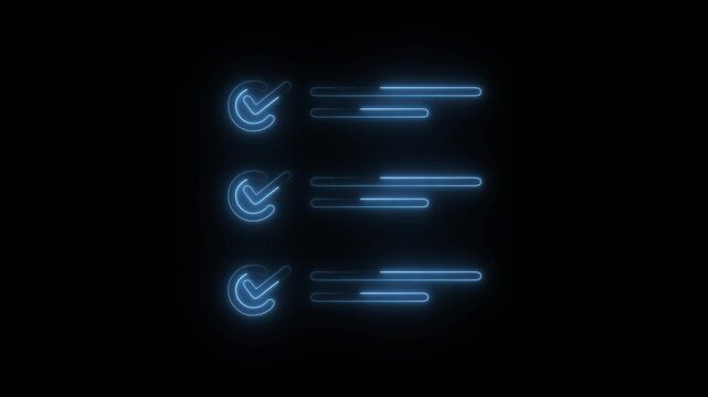 User checklist icon. Completed tasks, requirements list, or account confirmation concept animation.
