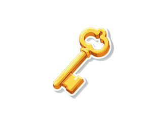 A golden key with a heart on it