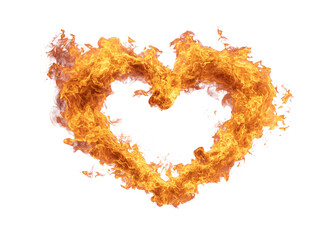 A heart made of fire