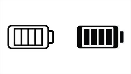 Battery icon set vector illustration. battery charging sign and symbol. isolated on white background