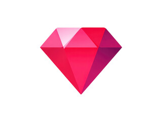 A red diamond with pink edges