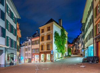 Basel, Switzerland Old Town at Blue Hour
