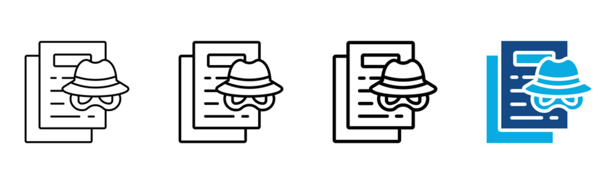 Pretexting Icon Different Style Outline Collection Set Vector Illustration
