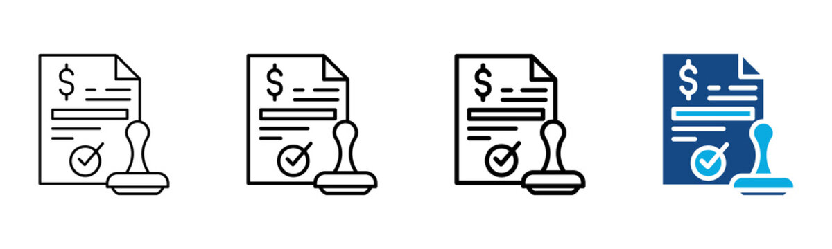 Aproval Icon Different Style Outline Collection Set Vector Illustration