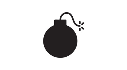 Black Bomb Exploding Icon Vector Illustration
