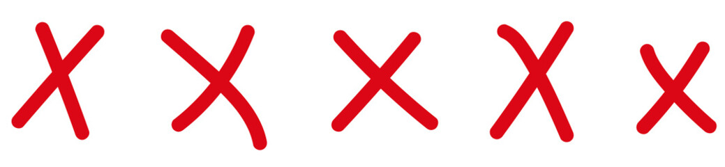 Obraz premium Hand drawn cross mark icon illustration