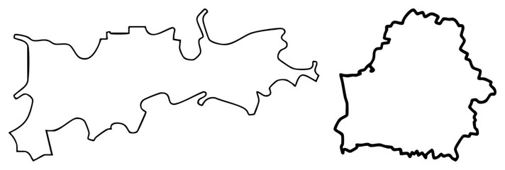 Two irregular forms, minimalist vector art, abstract composition, graphic design element, clean art, modern aesthetic.