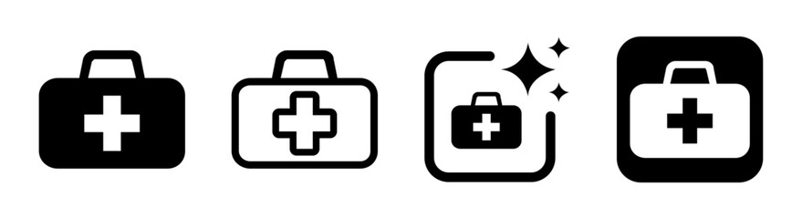 Obraz premium First aid icon for locating medical assistance emergency equipment and trained personnel