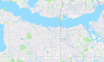 Obraz premium Bradenton Florida map