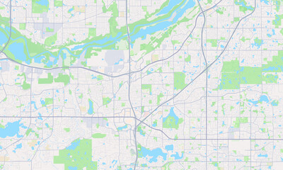 Obraz premium Burnsville Minnesota map