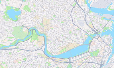 Fototapeta premium Cambridge Massachusetts map