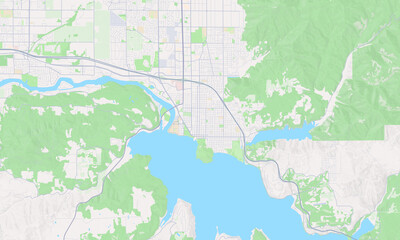 Fototapeta premium Coeur d'Alene Idaho map