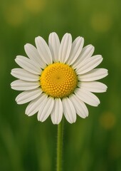 Obraz premium Bright daisy on green background.