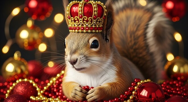 World wildlife day royal squirrel celebrating endangered species and conservation