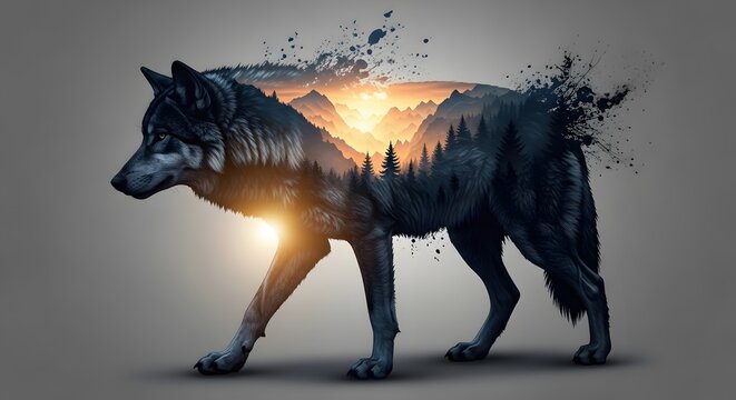 World wildlife day majestic wolf embodies forest and wildlife conservation