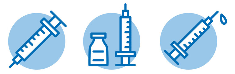 注射のアイコン。ワクチンやウイルス。Injection icon.